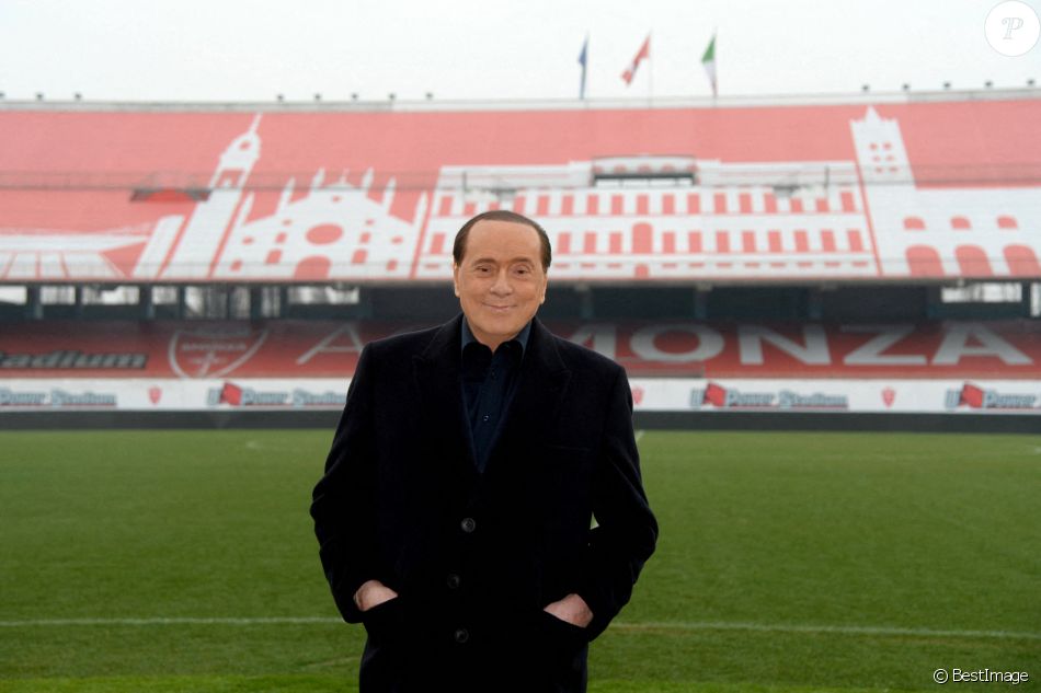Silvio Berlusconi lors d&#039;une conférence de presse à Monza, Italie, le 18 février 2021. © Imago/Panoramic/Bestimage