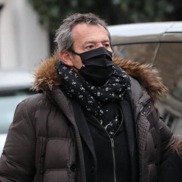 Jean-Luc Reichmann - Cérémonie religieuse en hommage au joueur Christophe Dominici en l'église Saint-Cécile à Boulogne-Billancourt le 2 décembre 2020.