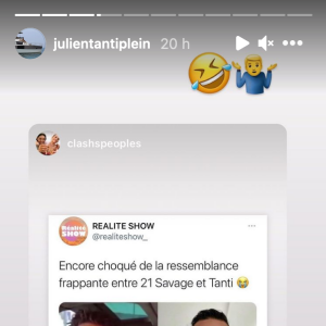 Julien Tanti amusé par sa ressemblance improbable avec le rappeur 21 Savage - Instagram