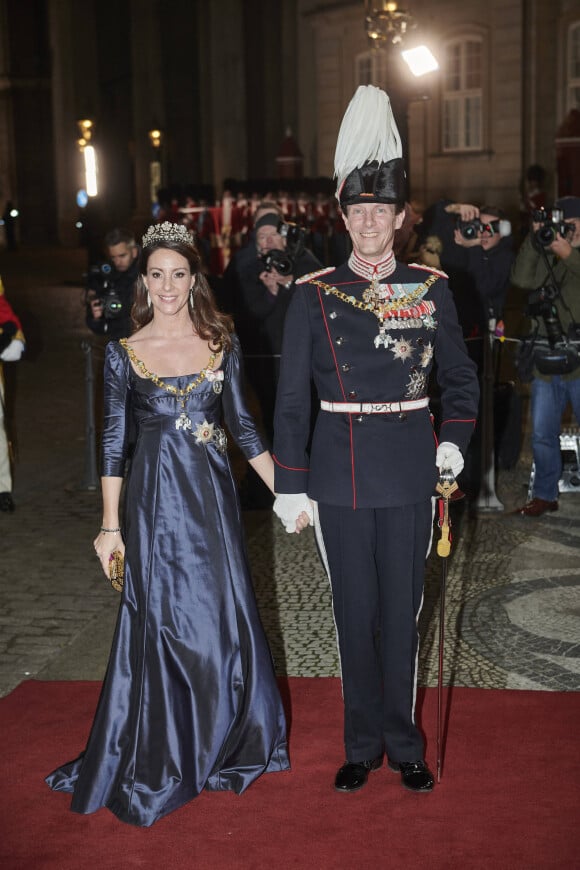 La princesse Marie de Danemark et le prince Joachim de Danemark - Réception du Nouvel An de la famille royale danoise au palais d'Amalienborg à Copenhague, Danemark, le 1er janvier 2020.