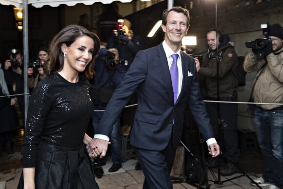 La princesse Marie et le prince Joachim - La famille royale de Danemark à son arrivée à un concert marquant le premier anniversaire de la mort du prince Henrik à Fredensborg. Le 20 février 2019