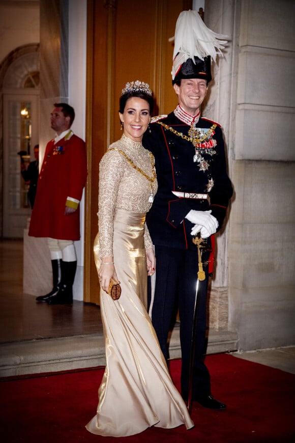 Le prince Joachim de Danemark et la princesse Marie de Danemark - Banquet du Nouvel An 2019 de la famille royale de Danemark au palais d'Amalienborg à Copenhague, Danemark, le 1er janvier 2019.