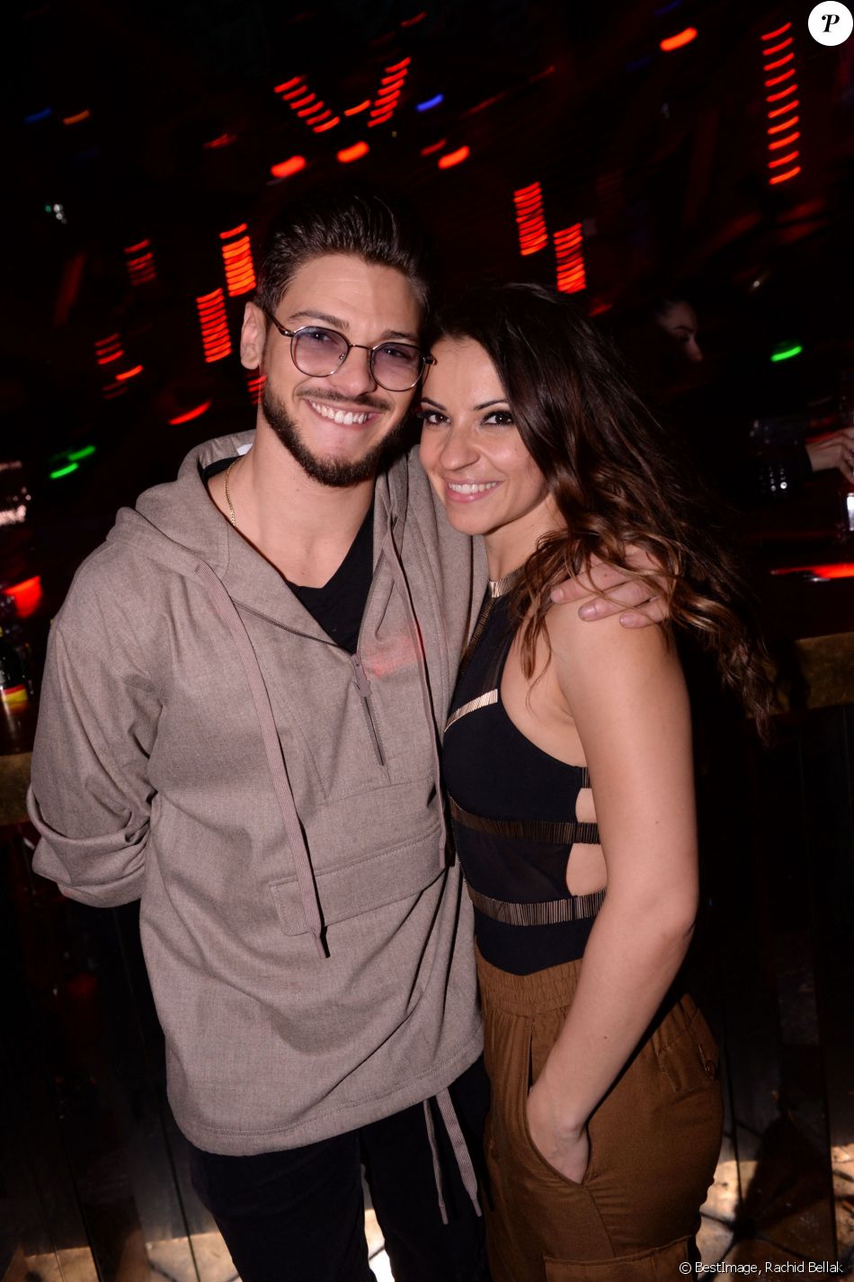 Exclusif - Rayane Bensetti et sa compagne Denitsa Ikonomova - After-party de la finale de l'émission "Danse avec les Stars" (DALS) au VIP ROOM à Paris le 23 Novembre 2019. © Rachid Bellak / Bestimage