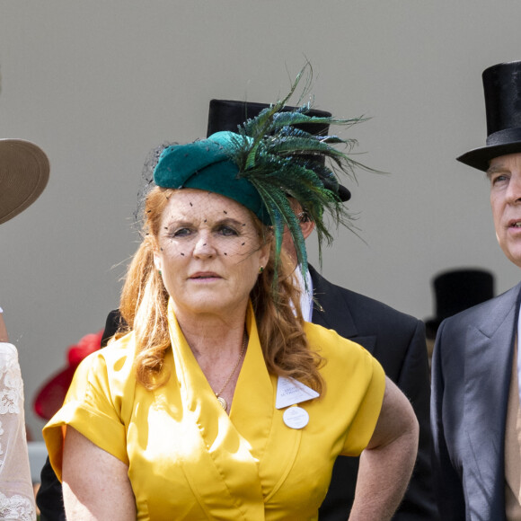 Le prince Andrew, duc d'York, Sarah Ferguson lors des courses de chevaux à Ascot le 21 juin 2019. 