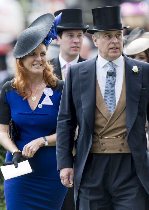 Sarah Ferguson et le prince Andrew, duc d'York - La famille Royale d'Angleterre assiste à la course hippique "Royal Ascot 2015" sur le champs de courses de Ascot, le 19 juin 2015. 