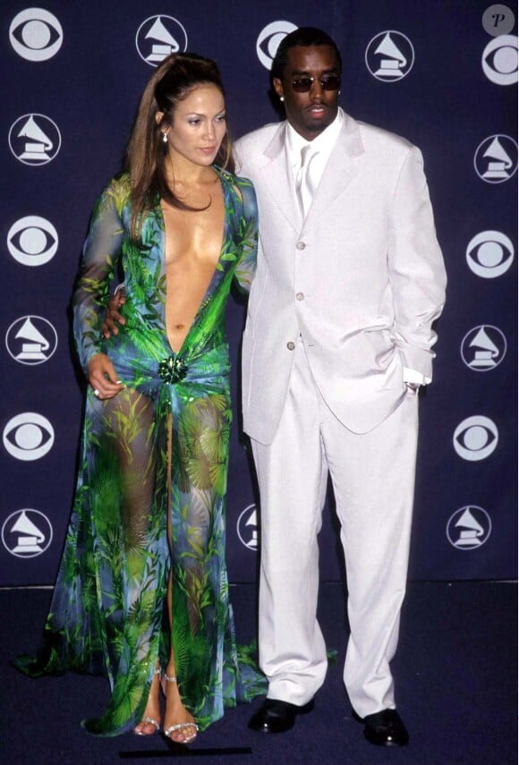 Jennifer Lopez et Puff Daddy à la 42ème cérémonie des Grammy Awards le 24 février 2000.