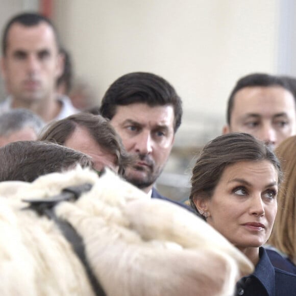 Le roi Felipe VI et la reine Letizia d'Espagne inaugurent le salon "Salamaq'18" à Salamanque en Espagne le 5 septembre 2018.