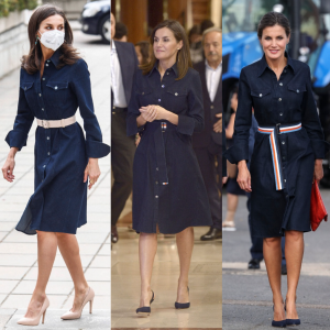 Letizia d'Espagne aime sa robe Boss et la porte en toutes occasions !