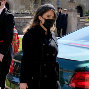 La princesse Eugenie d'York - Arrivées aux funérailles du prince Philip, duc d'Edimbourg à la chapelle Saint-Georges du château de Windsor.