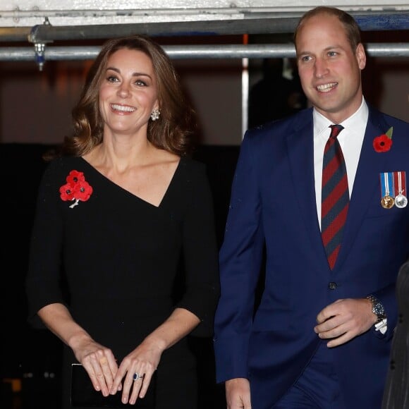 Kate Catherine Middleton, duchesse de Cambridge et le prince William, duc de Cambridge - La famille royale d'Angleterre au Royal Albert Hall pour le concert commémoratif "Royal British Legion Festival of Remembrance" à Londres. Le 10 novembre 2018