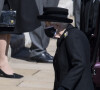 La reine Elisabeth II d'Angleterre - Arrivées aux funérailles du prince Philip, duc d'Edimbourg à la chapelle Saint-Georges du château de Windsor, le 17 avril 2021.