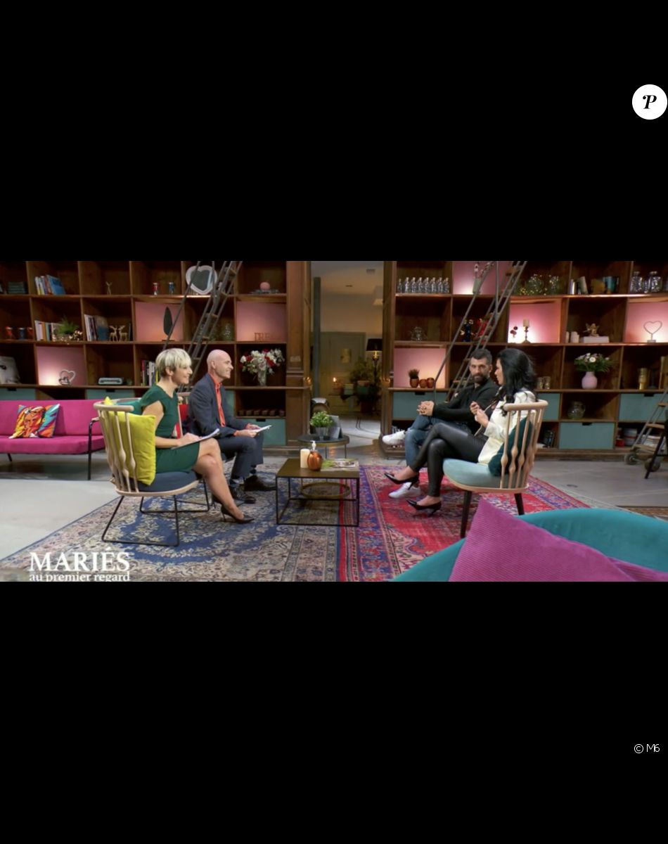 Cécile et Alain lors de leur bilan dans "Mariés au premier regard 2021" - M6
