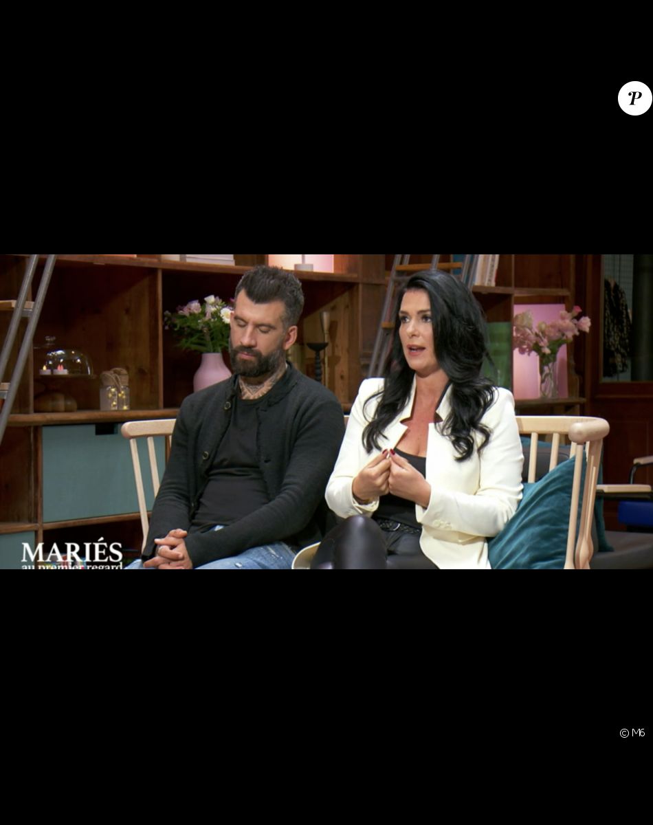 Cécile et Alain lors de leur bilan dans "Mariés au premier regard 2021" - M6