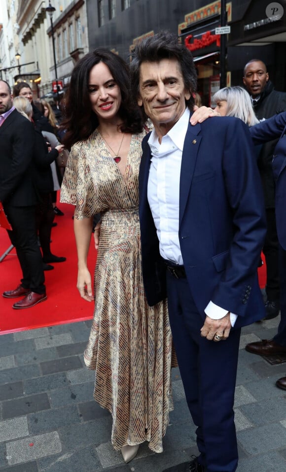 Sally Humphreys et Ronnie Wood à la soirée des "Prince's Trust Awards" au London Palladium à Londres, le 11 mars 2020.
