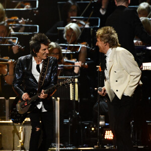 Rod Stewart, Ronnie Wood - Cérémonie des "Brit Awards 2020" à l'O2 Arena à Londres, le 18 février 2020.