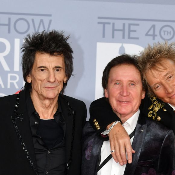 Ronnie Wood, Kenney Jones, Rod Stewart - Cérémonie des "Brit Awards 2020" à l'O2 Arena à Londres, le 18 février 2020.