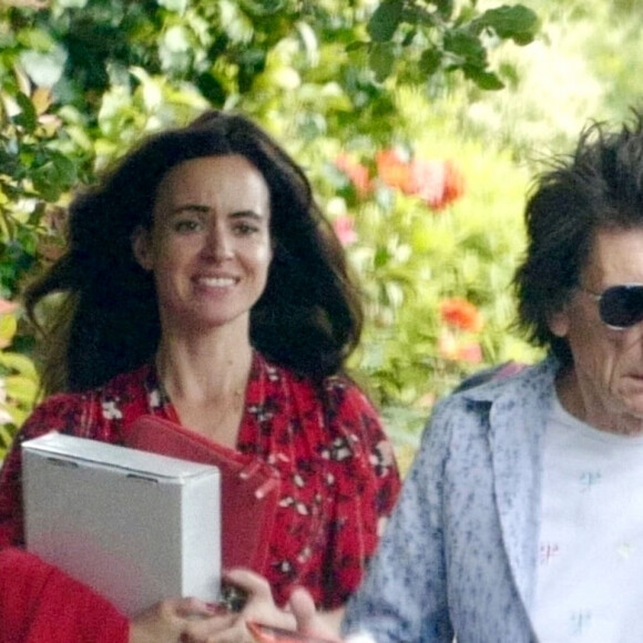 Exclusif - Ronnie Wood et sa femme Sally se rendent à des répétitions à Londres, le 5 juin 2019.