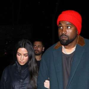 Exclusif - Kim Kardashian et son mari Kanye West vont dîner au restaurant Matsuhisa à Aspen, Colorado, Etats-Unis, le 31 décembre 2018.