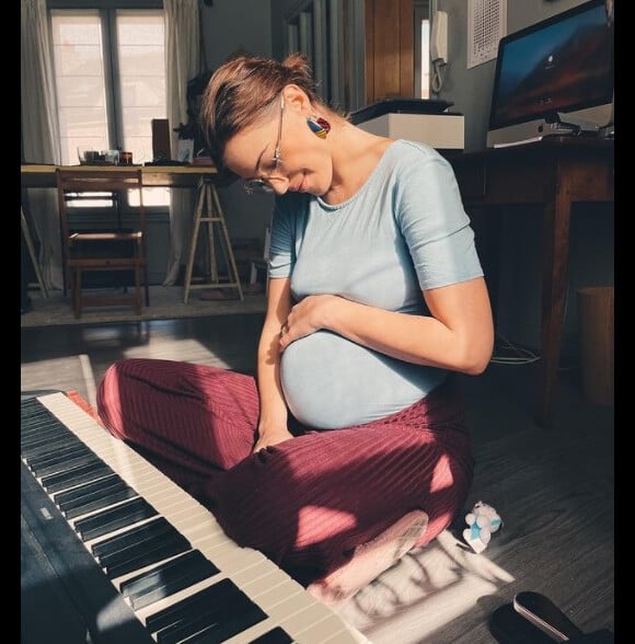 Barbara Opsomer enceinte sur Instagram. Le 25 mars 2021.