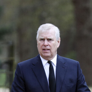 Le prince Andrew, duc York, assiste au service religieux du dimanche 11 avril 2021 en la chapelle royale à Windsor