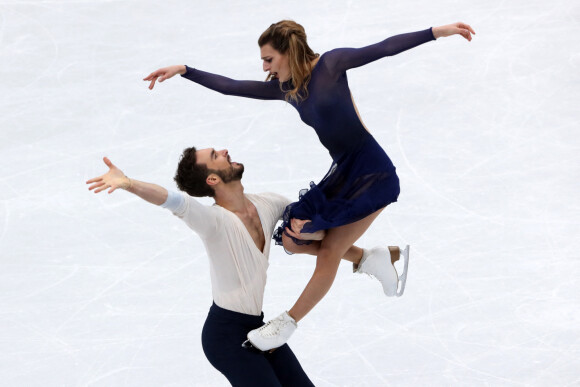 Gabriella Papadakis et Guillaume Cizeron - Les championnats d'Europe de patinage artistique de 2018 à Moscou. Le 20 janvier 2018.