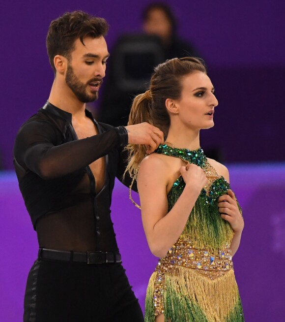 Gabriella Papadakis et Guillaume Cizeron à la Gangneung Ice Arena, lors des Jeux olympiques de Pyeongchang, le 19 février 2018.
