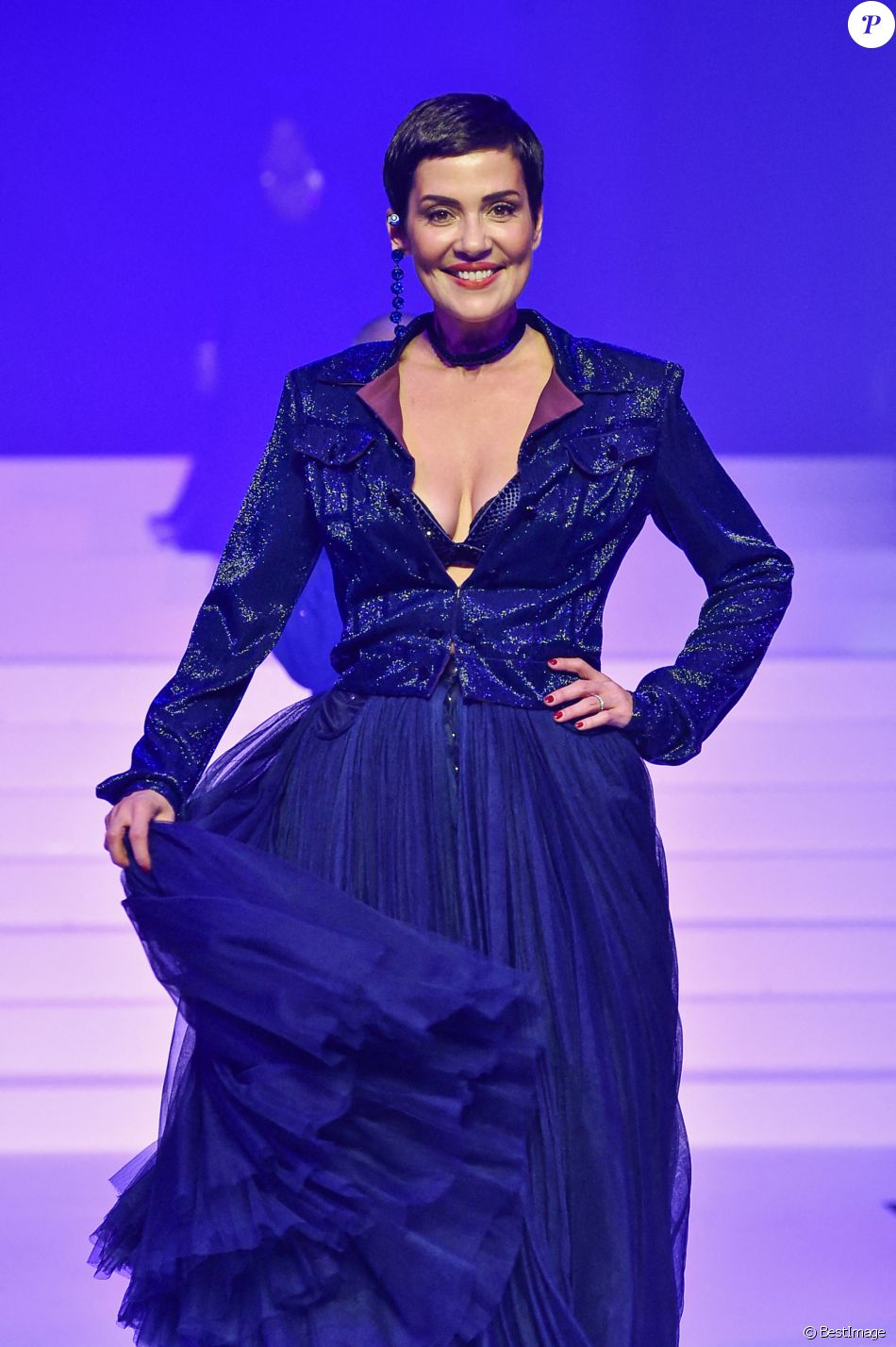 Cristina Cordula - Défilé de mode Haute-Couture printemps-été 2020 "Jean Paul Gaultier" à Paris. Le 22 janvier 2020