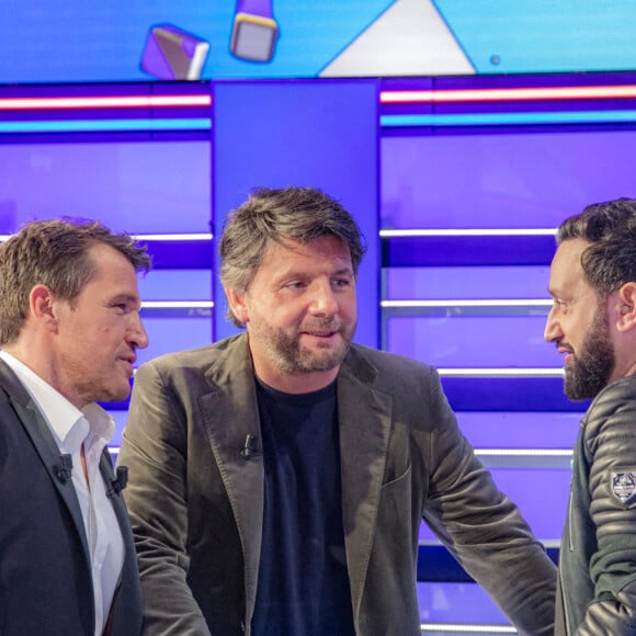 Exclusif - Benjamin Castaldi, Philippe Lellouche, Cyril Hanouna - Emission TPMP en direct sur C8. Le 16 mars 2021. © Jack Tribeca / Bestimage