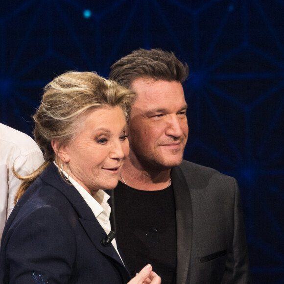 Exclusif - Sheila et Benjamin Castaldi - Enregistrement de l'émission "La Boîte à secrets 4" à Paris. Le 23 janvier 2020. © Tiziano Da Silva / Bestimage