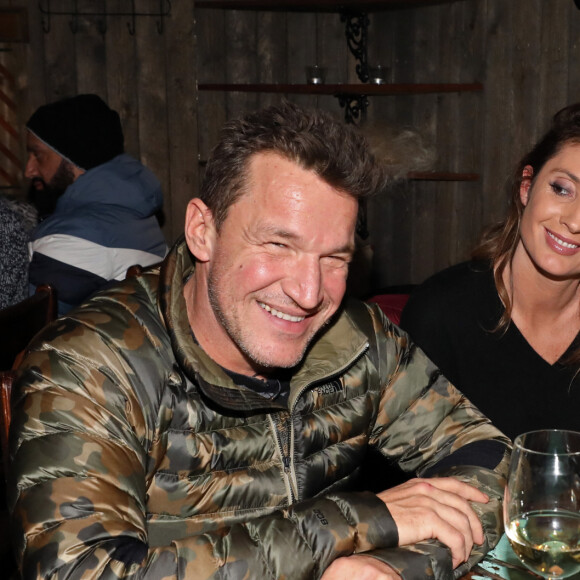 Exclusif - Benjamin Castaldi, Caroline Ithurbide au restaurant du Chamane à Köngäs, Finlande, le 30 novembre 2018. © Sébastien Valiela/Bestimage