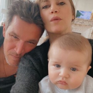 Benjamin Castaldi en famille sur Instagram. Le 18 mars 2021.