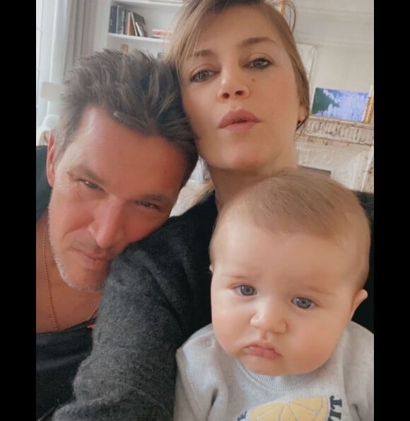 Benjamin Castaldi en famille sur Instagram. Le 18 mars 2021.