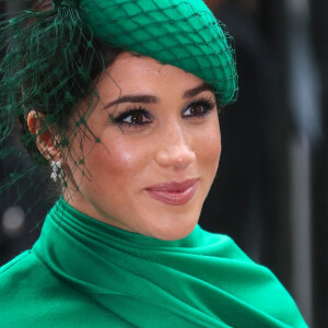 Meghan Markle, duchesse de Sussex - La famille royale d'Angleterre à la sortie de la cérémonie du Commonwealth en l'abbaye de Westminster à Londres, le 9 mars 2020.