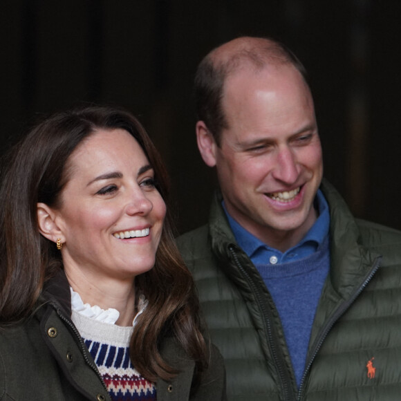 Le prince William, duc de Cambridge, et Kate Middleton, duchesse de Cambridge, visitent la ferme du manoir à Little Stainton, Royaume Uni, le 27 avril 2021.