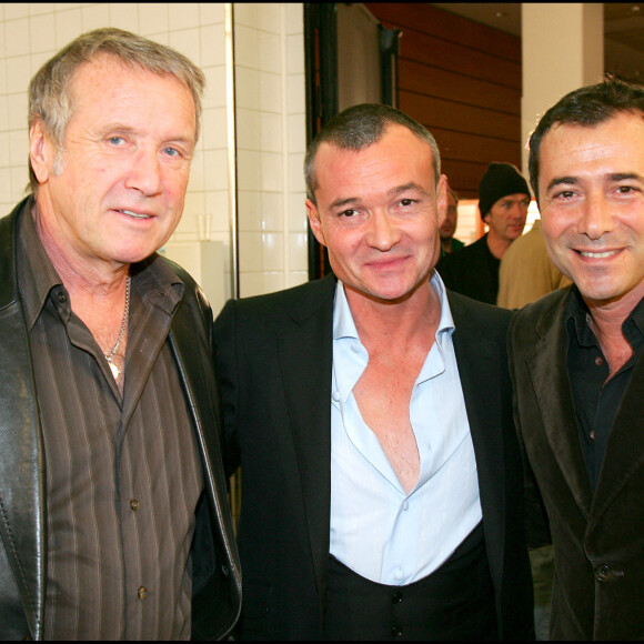 Yves Rénier, Franck Boclet et Bernard Montiel au défilé Smalto pour la collection Automne-Hiver 2007-2008