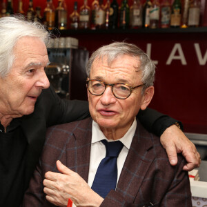 Pierre Arditi et Jean-Luc Petitrenaud - Lancement du livre "Les quatre saisons d'Emile et Marcelle" au restaurant Lavinia à Paris. Le 5 novembre 2018. © Denis Guignebourg/Bestimage