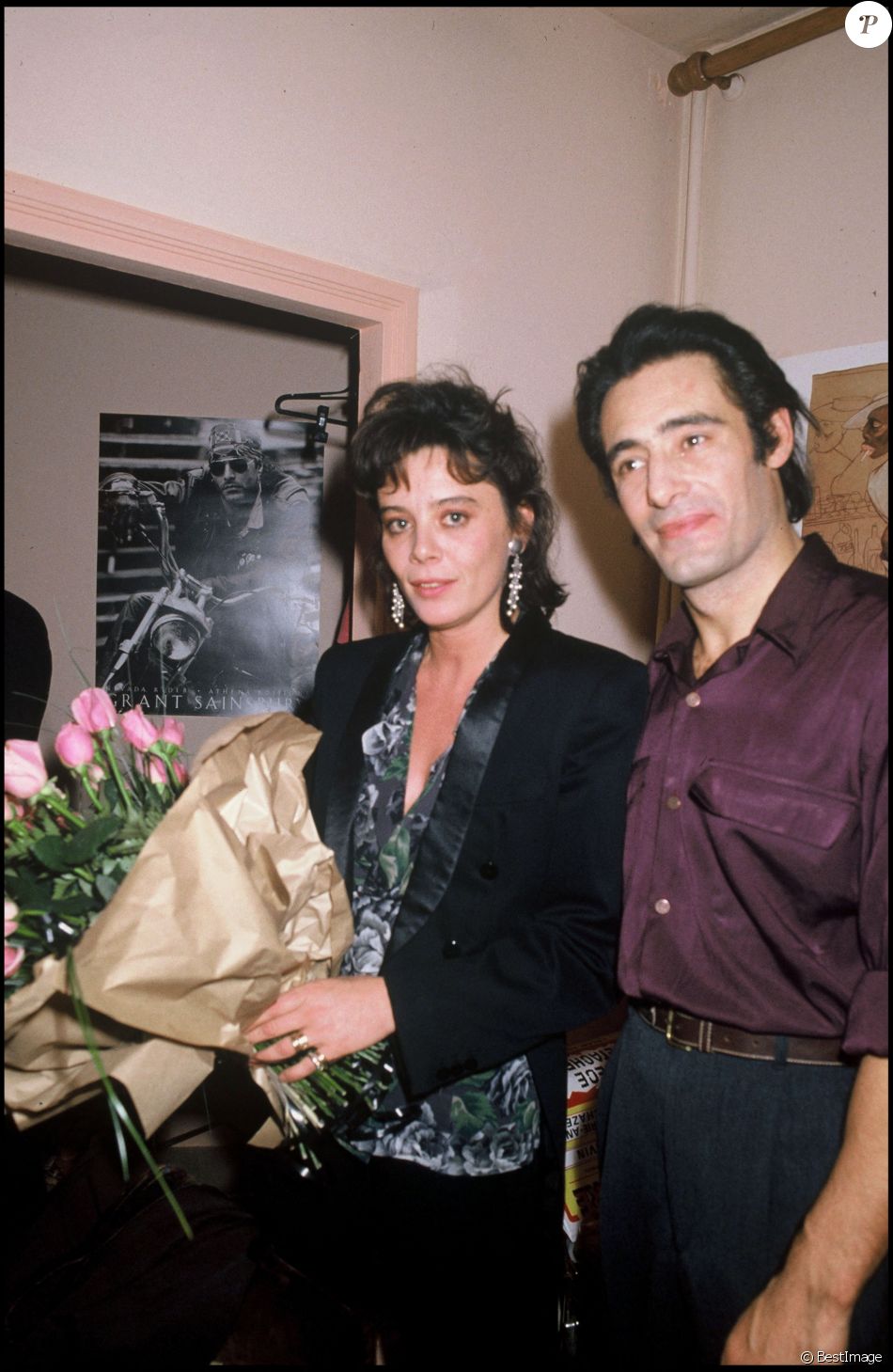 Gérard Lanvin et sa femme Jennifer en 1989.