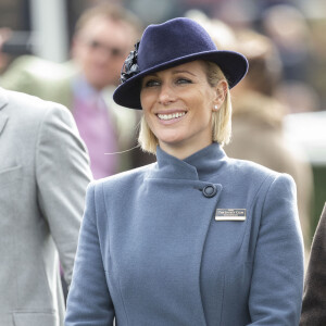 Zara Tindall - Personnalités aux courses de chevaux du festival de Cheltenham le 12 mars 2020.