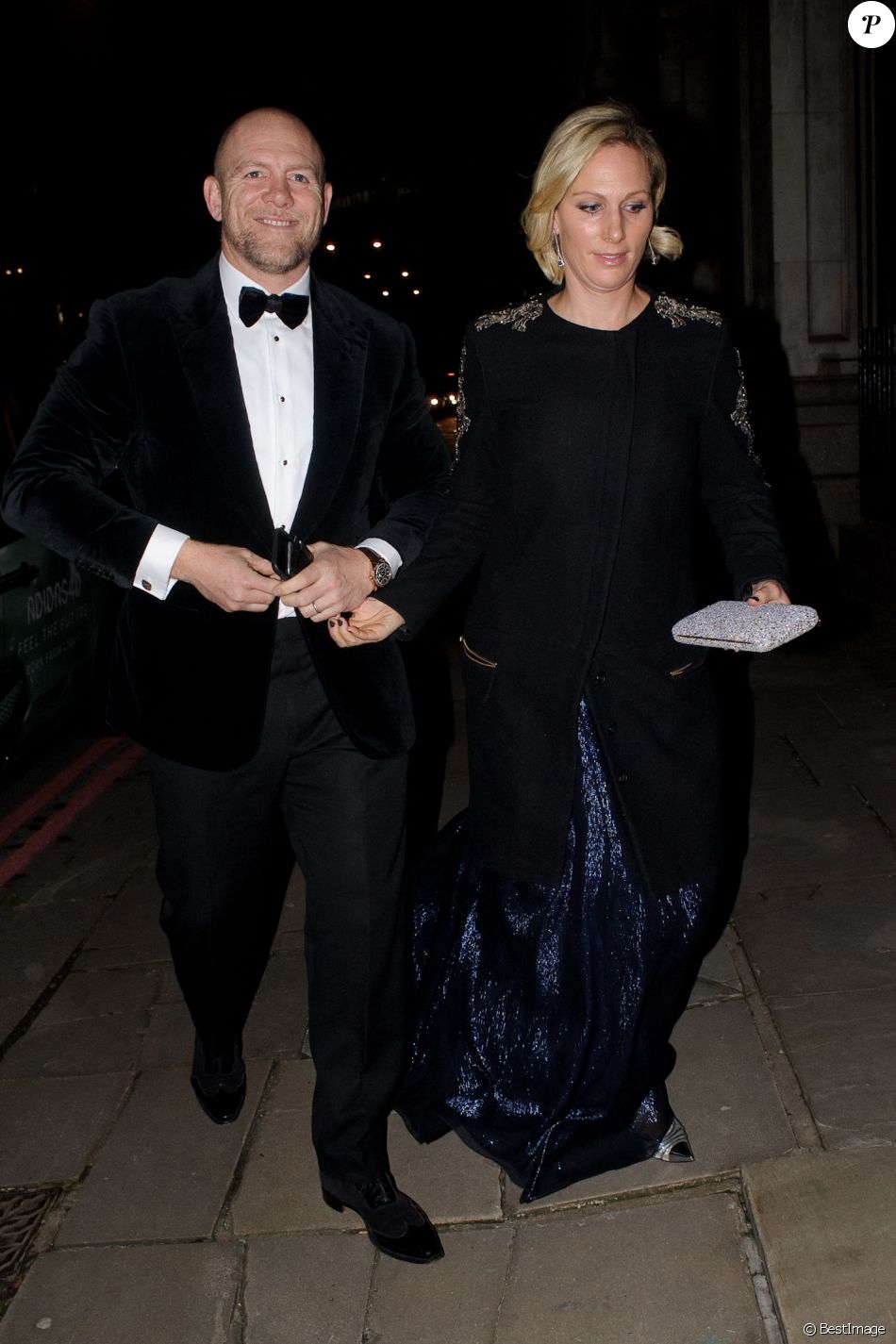 Zara Phillips (Zara Tindall) et son mari Mike Tindall - Arrivée des people à la soirée "Emeralds & Ivy Ball" à Londres, le 14 décembre 2019.