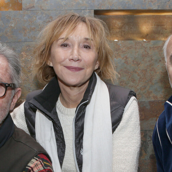 Thierry Lhermitte, Marie-Anne Chazel et Gérard Jugnot à Val d'Isère. © Pascal Fayolle / Bestimage.  