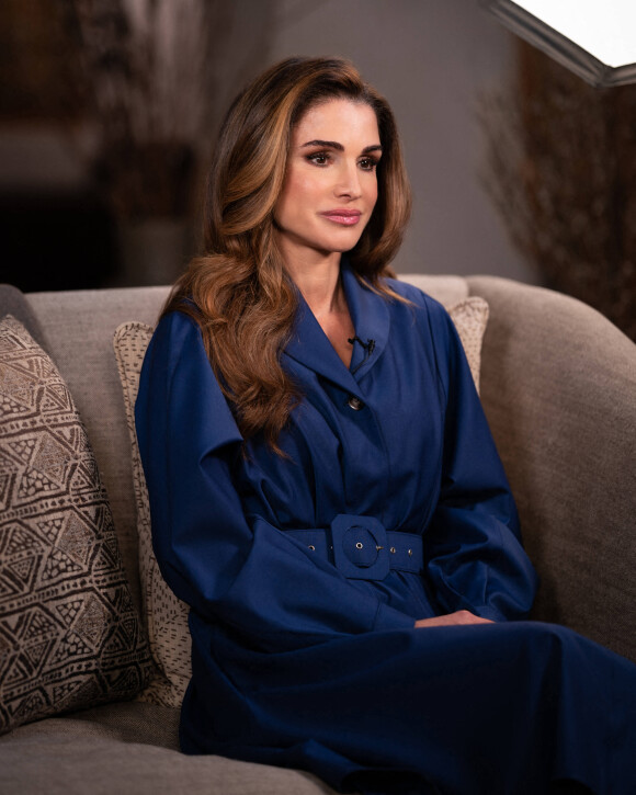 La reine Rania de Jordanie au sommet Virtual Warwick Economics a Amman en Jordanie le 6 février 2021