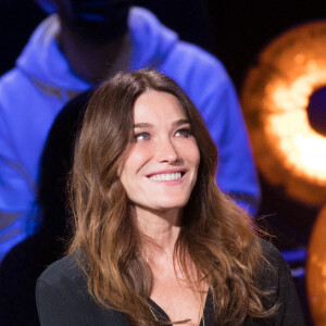 Exclusif - Carla Bruni Sarkozy - Enregistrement de l'émission "La Boîte à Secrets 8", présentée par F.Bollaert et qui sera diffusée le 7 mai sur France 3. Le 19 janvier 2021 © Tiziano Da Silva / Bestimage 