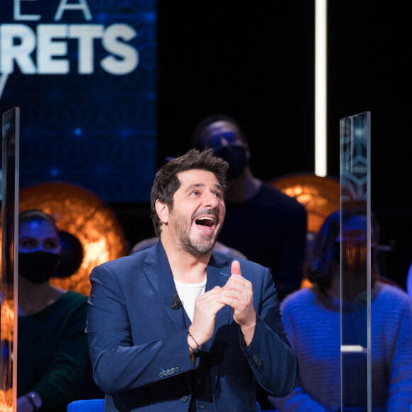 Exclusif - Patrick Fiori - Enregistrement de l'émission "La Boîte à Secrets 8", présentée par F.Bollaert et qui sera diffusée le 7 mai sur France 3. Le 19 janvier 2021 © Tiziano Da Silva / Bestimage 