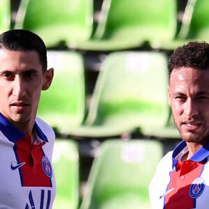 10 NEYMAR JR (PSG) - 11 ANGEL DI MARIA (PSG) - Match de football en ligue 1 Uber Eats: Le PSG bat Metz (3-1) à Metz le 24 avril 2021. © Philippe Lecoeur /Panoramic/Bestimage