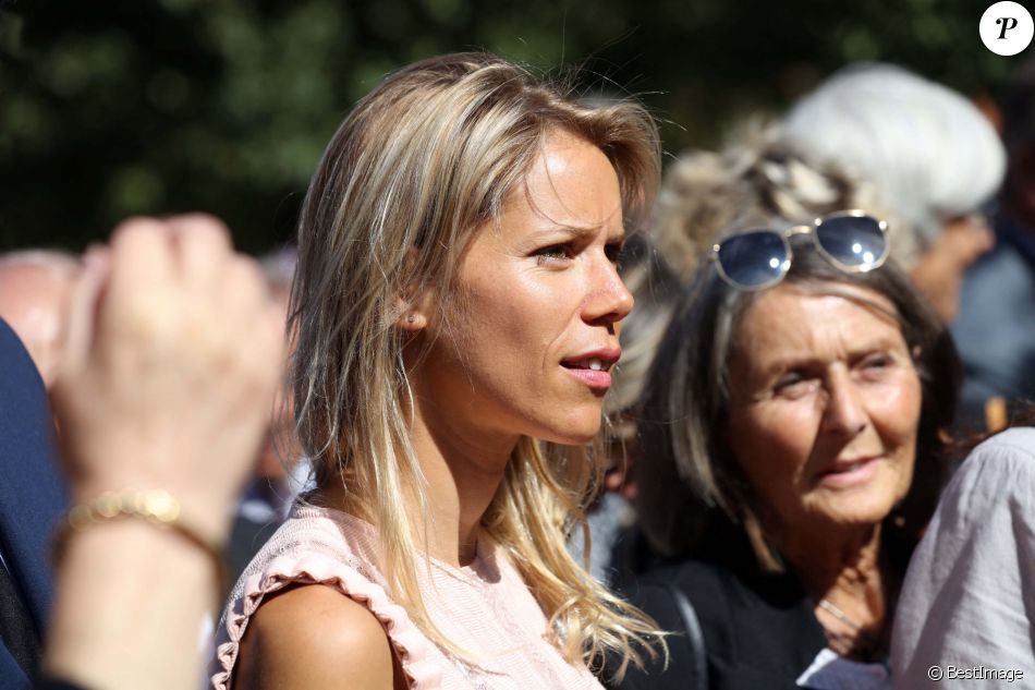 Tiphaine Auzière lors de l'inauguration du centre Historique Médiéval d'Azincourt 1415, France, le 29 août 2019. La Première dame en a profité pour revenir sur les propos insultants du président brésilien J.Bolsonaro à son encontre.
