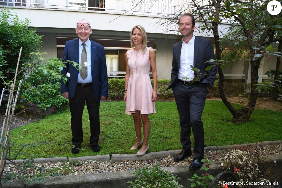 Exclusif - Christophe Cadet, directeur pédagogique du lycée Autrement, Thibaut Guilluy, haut-commissaire à l'inclusion dans l'emploi et à l'engagement des entreprises et co-initiateur du lycée Autrement - Rendez-vous avec Tiphaine Auzière au lycée Autrement dont elle est la présidente du conseil d'administration à Paris le 20 mai 2020. © Sébastien Valiela / Bestimage