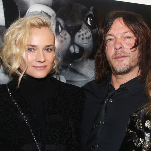 Diane Kruger, Norman Reedus lors du vernissage de l'exposition photo 'The sun's coming up ...like a big bald head' avec Diane Kruger à la Galerie Hors Champs à Paris. © Denis Guignebourg/Bestimage