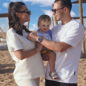 Martika avec son mari Umberto et leur fille Mia, le mois dernier.