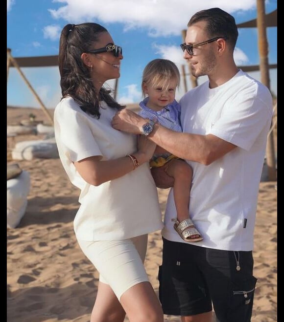 Martika avec son mari Umberto et leur fille Mia, le mois dernier.