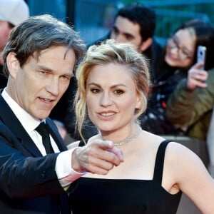 Stephen Moyer et sa femme Anna Paquin à la première du film "The Irishman" lors de la clôture du 63ème Festival International du Film de Londres, le 13 octobre 2019.